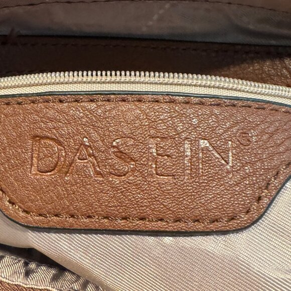 NWOT Women's Dasein Brown Vegan Leather Crossbody / Satchel bag Adjustable Strap - Picture 14 of 14